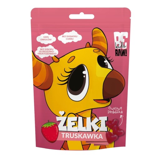 Żelki Truskawka BeRAW Kids, 35g