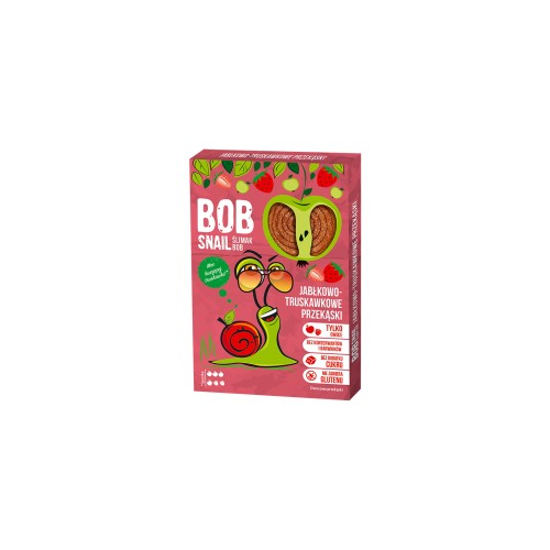 PRZEKĄSKA ROLL JABŁKO - TRUSKAWKA BEZ DODATKU CUKRU BEZGLUTENOWA 60 g - BOB SNAIL