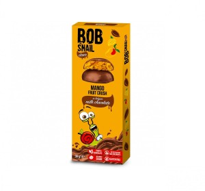 PRZEKĄSKA CHOCO MANGO W MLECZNEJ CZEKOLADZIE BELGIJSKIEJ BEZ DODATKU CUKRU BEZGLUTENOWA 30 g - BOB SNAIL