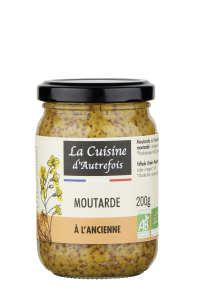 WHOLE GRAIN MUSTARD BIO 200 g - LA CUISINE D AUTREFOIS