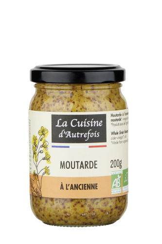 WHOLE GRAIN MUSTARD BIO 200 g - LA CUISINE D AUTREFOIS