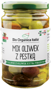 Mischung aus entkernten Oliven im Ölkrug BIO 280 g - BIO ORGANICA ITALIA