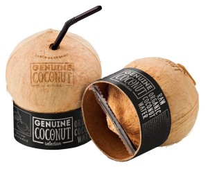 COCO BIO AVEC UNE SERRURE ET UNE PAILLE 450 g - GENUINE COCONUT