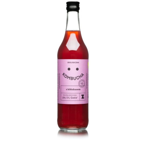 KOMBUCHA Z HIBISKUSEM BIO 270 ml - ZAKWASOWNIA