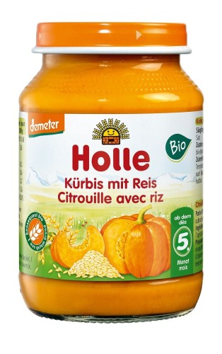 OBIADEK DYNIA - RYŻ BEZ DODATKU CUKRÓW BEZGLUTENOWY OD 5 MIESIĄCA DEMETER BIO 190 g (SŁOIK) - HOLLE