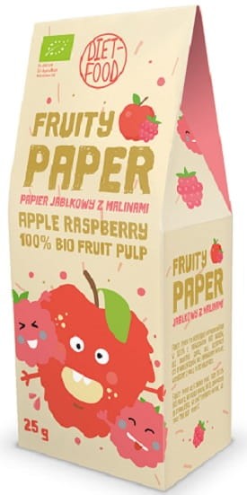 Papier avec pomme et framboise BIO 25 g