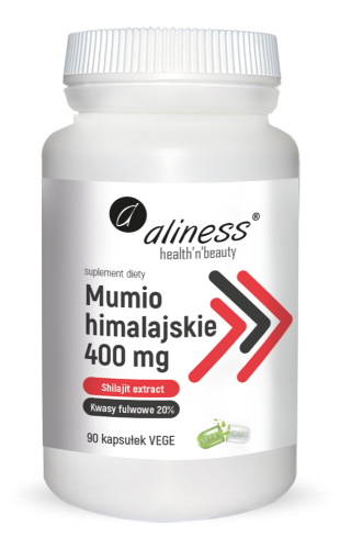 Himalaya mummie Shilajit extrakt Fulvinezuren 20% 400 mg 90 capsules Aliness