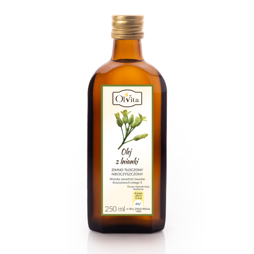 OLVITA Olej z lnianki - rydzowy zimnotłoczony 250ml