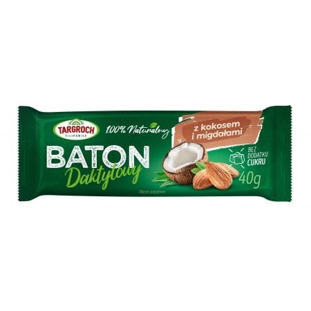 Baton daktylowy z kokosem i migdałami 40 g Targroch