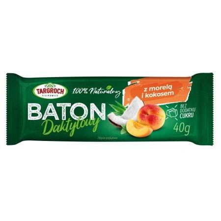 Baton daktylowy z kokosem i morelami 40 g Targroch