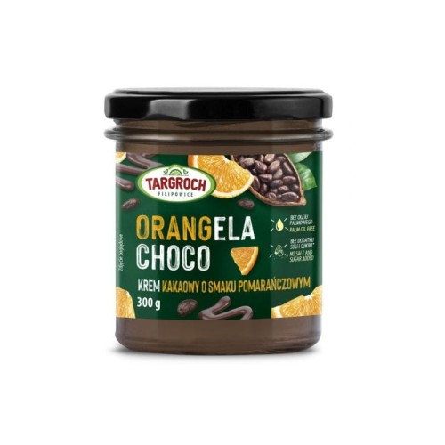Krem ORANGELA CHOCO - o smaku pomarańczowym - słoik szkło 300 g Targroch