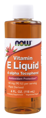 NOW FOODS Vitamin E liquid d-alpha Tocopherol - Witamina E krople (120 ml)