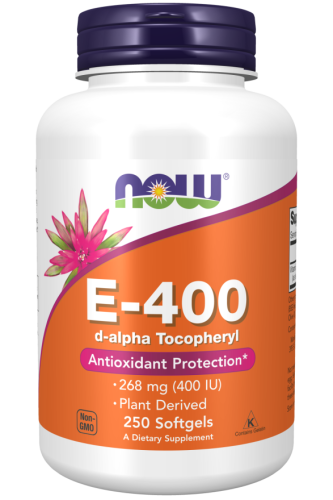 NOW E-400 NATURAL (D-alfa-tokoferyl) 250 sgels