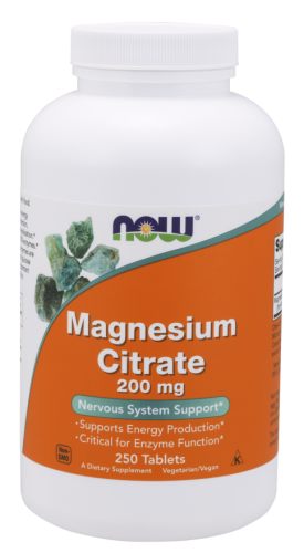 NOW MAGNESIUM CITRATE 200 mg 250 tabl