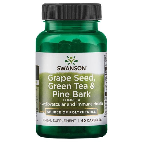 SWANSON Grape Seed Green Tea & Pine Bark 60caps
