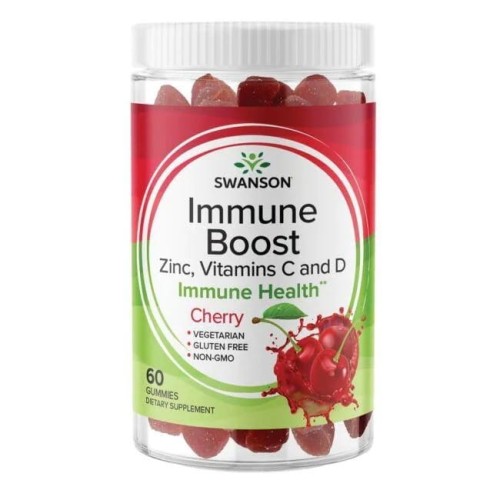 SWANSON Immune Boost  smak wiśniowy 60 gumisiów