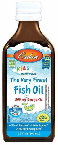Carlson Labs Kid's The Very Finest Fish Oil  800mg 200 ml o smaku cytrynowym