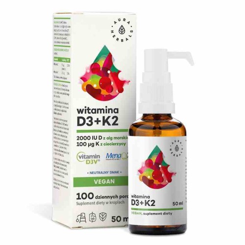 Witamina D3 2000 IU + K2 Vegan (50 ml)