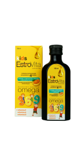 EstroVita Kids Omega 3-6-9 dla dzieci 150 ml o smaku pomarańczowo bananowym
