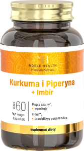 Noble Health Kurkuma i piperyna + imbir 60 kapsułek