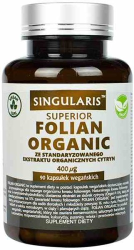 Singularis Superior Folian Organic 400mcg 90 kapsułek