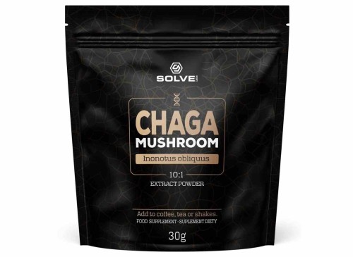 SolveLabs Chaga (Błyskoporek Podkorowy) 10:1 Mushroom Powder 30g