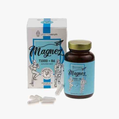 Pharmaverum Taurynian Magnezu T1000 + B6 60 kapsułek