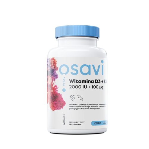 Osavi Witamina D3 + K2 2000IU 120 kapsułek