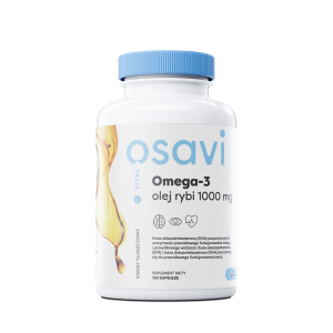 Osavi Omega 3 Olej Rybi 1000 mg 120 kapsułek o smaku cytrynowym