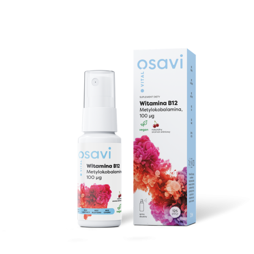 Osavi Witamina B12 (Metylokobalamina) 25 ml w sprayu o smaku wiśniowym