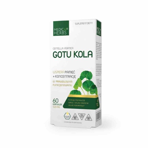 MEDICA HERBS Gotu Kola 520mg, 60 kaps.