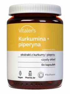 Vitaler's Kurkumina 500mg + Piperyna 5mg 60 kapsułek
