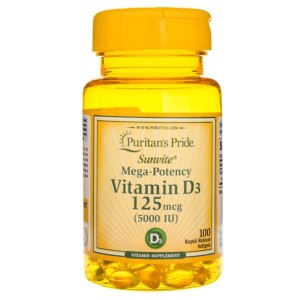 Puritans Pride Witamina D3 5000 iu 100 K