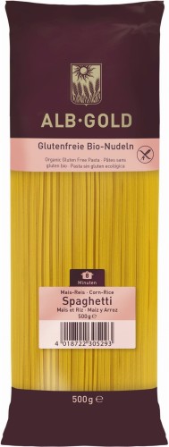 MAKARON (KUKURYDZIANO - RYŻOWY) SPAGHETTI BEZGLUTENOWY BIO 500 g - ALB GOLD