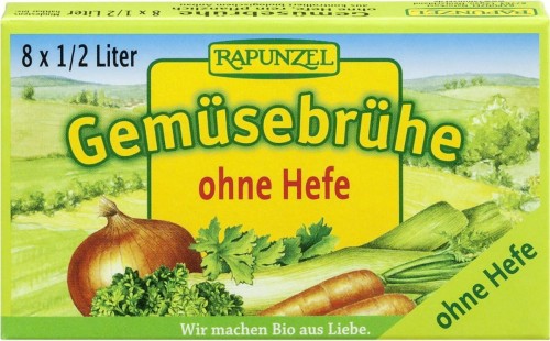 BROTH - GROENTENBLOKJES ZONDER GIST (LICHTGROEN) BIO 8x10 g - RAPUNZEL