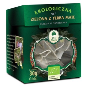 GREEN TEA WITH YERBA MATE PIRAMIDS BIO (15 x 2 g) - DARY NATURY