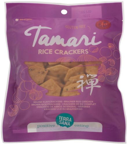 BRUINE RIJSTCRACKERS TAMARI BIO 60 g - TERRASANA