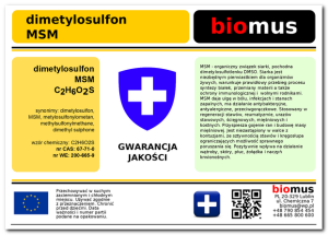 MSM Dimetylosulfon 500g BIOMUS