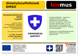Dimethyl sulfoxide DMSO plastic packaging 1L BIOMUS