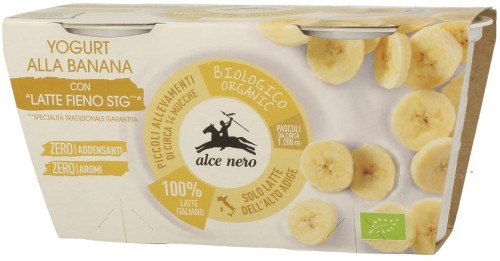 BANANA YOGHURT BIO 2 x 125 g - ALCE NERO