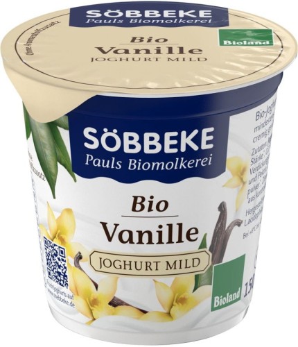 VANILLA YOGHURT BIO 150 g - SOBBEKE