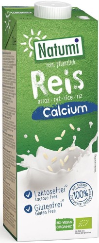 RICE DRINK WITH CALCIUM FROM SEA ALGAE GLUTEN-FREE BIO 1 L - NATUMI
