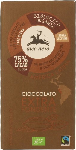 CZEKOLADA GORZKA FAIR TRADE BIO 100 g - ALCE NERO