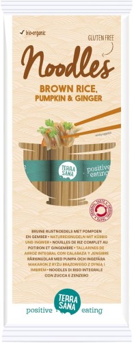 Glutenvrije rijstpasta (volkoren rijst met pompoen en gember) BIO 250 g - TERRASANA