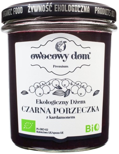 BLACK CURRANT JAM WITH CARDAMOM BIO 290 g- OWOCOWY DOM