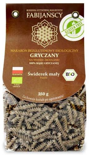 BUCKWHEAT PASTA FUSILLI GLUTEN-FREE BIO 250 g - FABIJAŃSCY
