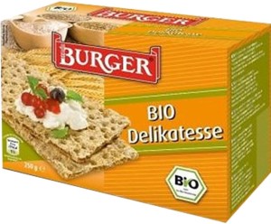 CRISPBREAD RYE WHOLEMEAL BIO 250 g - BURGER