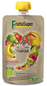 FRUIT PUREE PEAR - BANANA - APPLE - QUINOA BIO 120 g - NATURA NUOVA (FRUTTA SUPER)