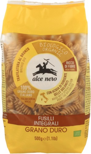 PASTA (SEMOLINE EENMAAL) FUSILLI BIO 500 g - ALCE NERO