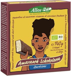Amarantreep in pure chocolade BIO 140 g (5 stuks) - Allos